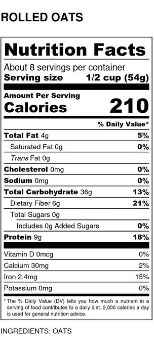 Oats, Regular Rolled, Organic