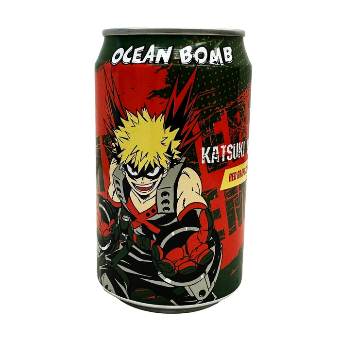 Ocean Bomb My Hero Academia Katsuki Bakugo Sparkling Red Grape Flavor (330ml)(Taiwan)