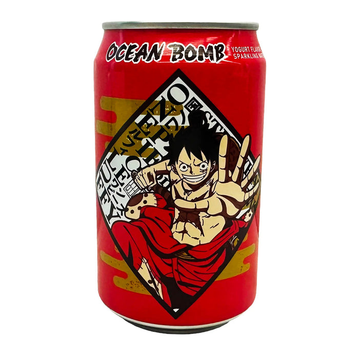 Ocean Bomb One Piece Sparkling Water Luffy Yogurt Flavor (330ml) (Taiwan)