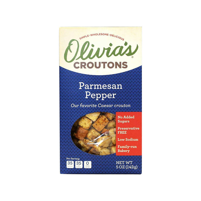 Olivia's Parmesan Pepper Croutons, 5 oz, Case of 6