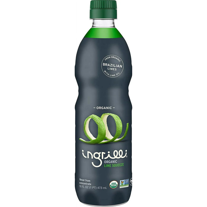 Ingrilli - Organic Lime Juice, 16 fl oz (Pack of 12) - Gluten-Free Kosher