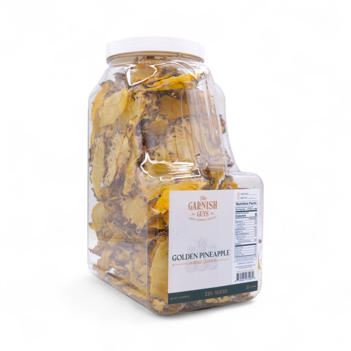 Golden Pineapple Dehydrated Cocktail Garnish
