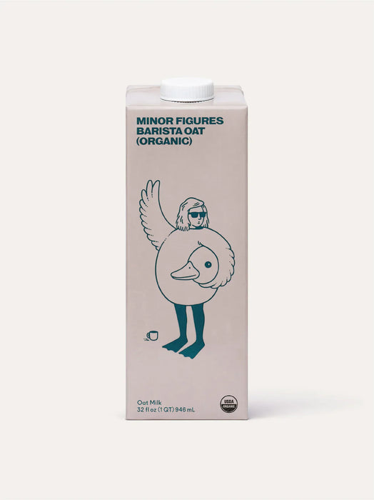 Minor Figures Organic Unsweetened Oat Milk (Pack of 6 - 32 Fl oz)