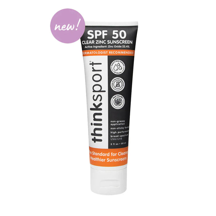 Thinksport Sunscreen Clear Zinc SPF 50 - 3 Fl. Oz.