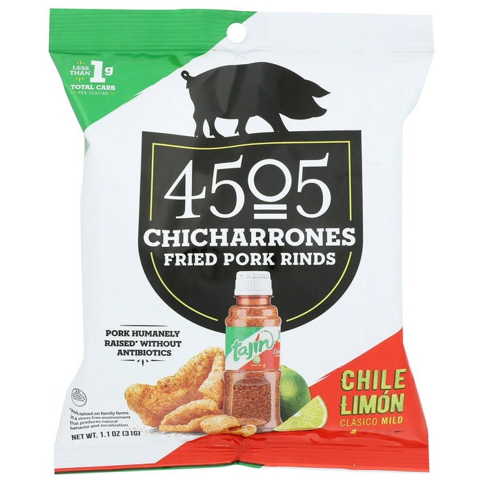 4505 - Pork Rinds Tajin, 2.7 oz (Pack of 12) - Gluten Free Snack