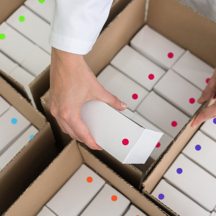 1/4" Permanent Round, Color-Code Dot Stickers: 1,000/Roll