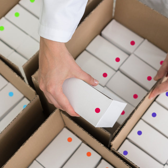 1/2" Permanent Round, Color-Code Dot Stickers: 1,000/Box