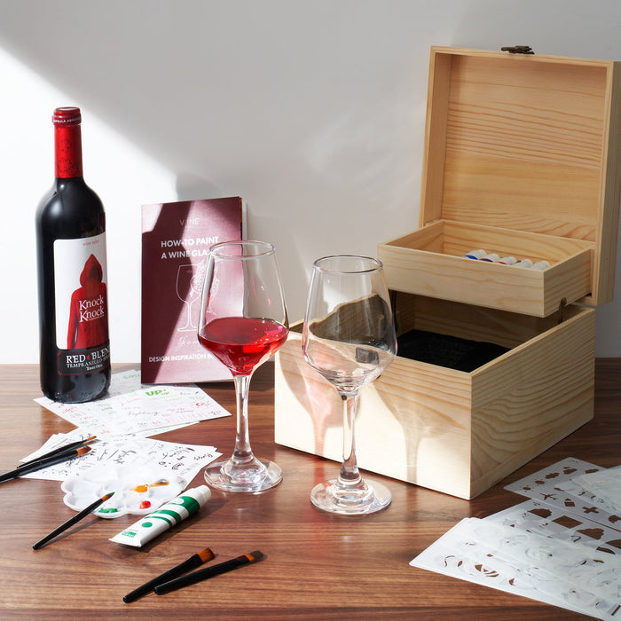 Wine Glass Painting Gift Set Do it Yourself! Creative Glassware