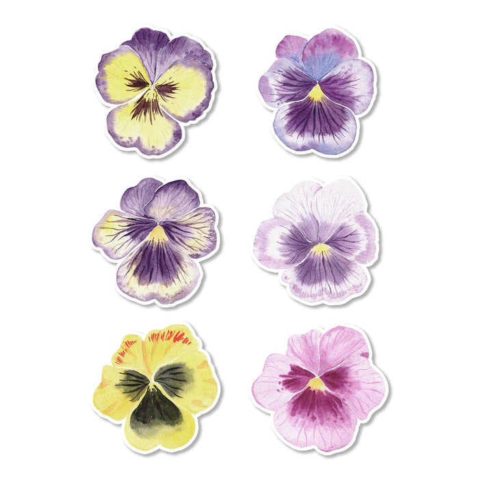 Purple Pansies Edible Cupcake Toppers