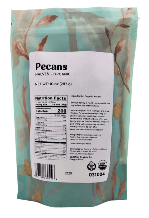 Pecan Halves, Junior Mammoth, Organic