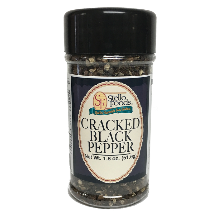 Stello Foods Spices - Pepper - Black - Cracked 1.8 oz