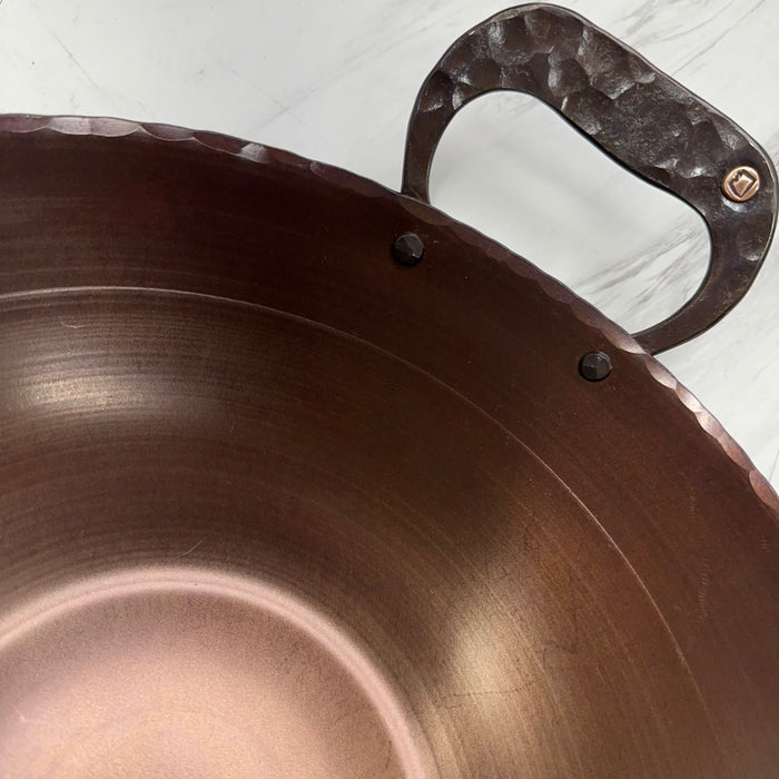 Carbon Steel Wok - Hand Forged and Spun. 13.5”