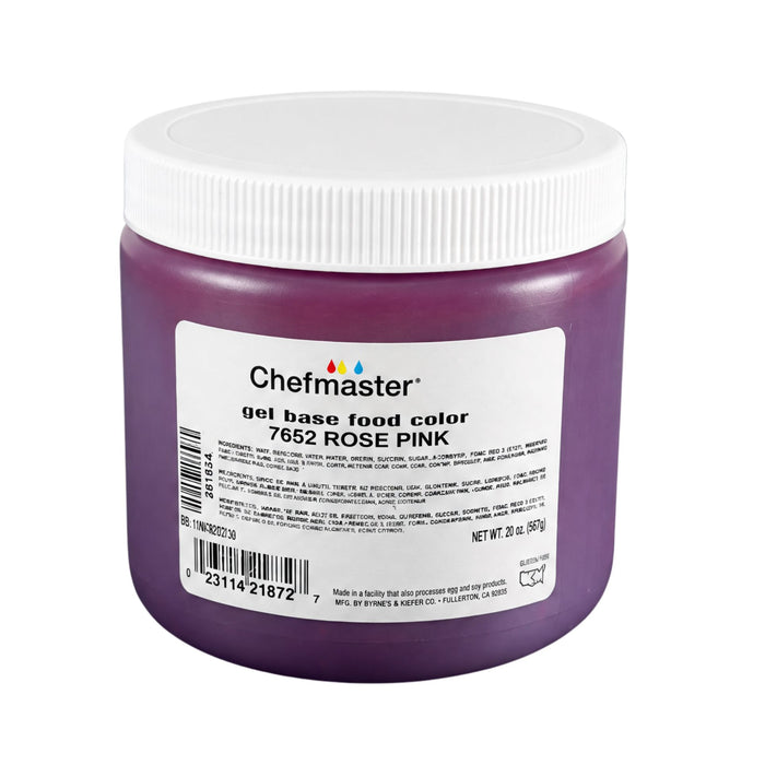 Chefmaster Rose Pink Gel Food Color Paste - 20 oz