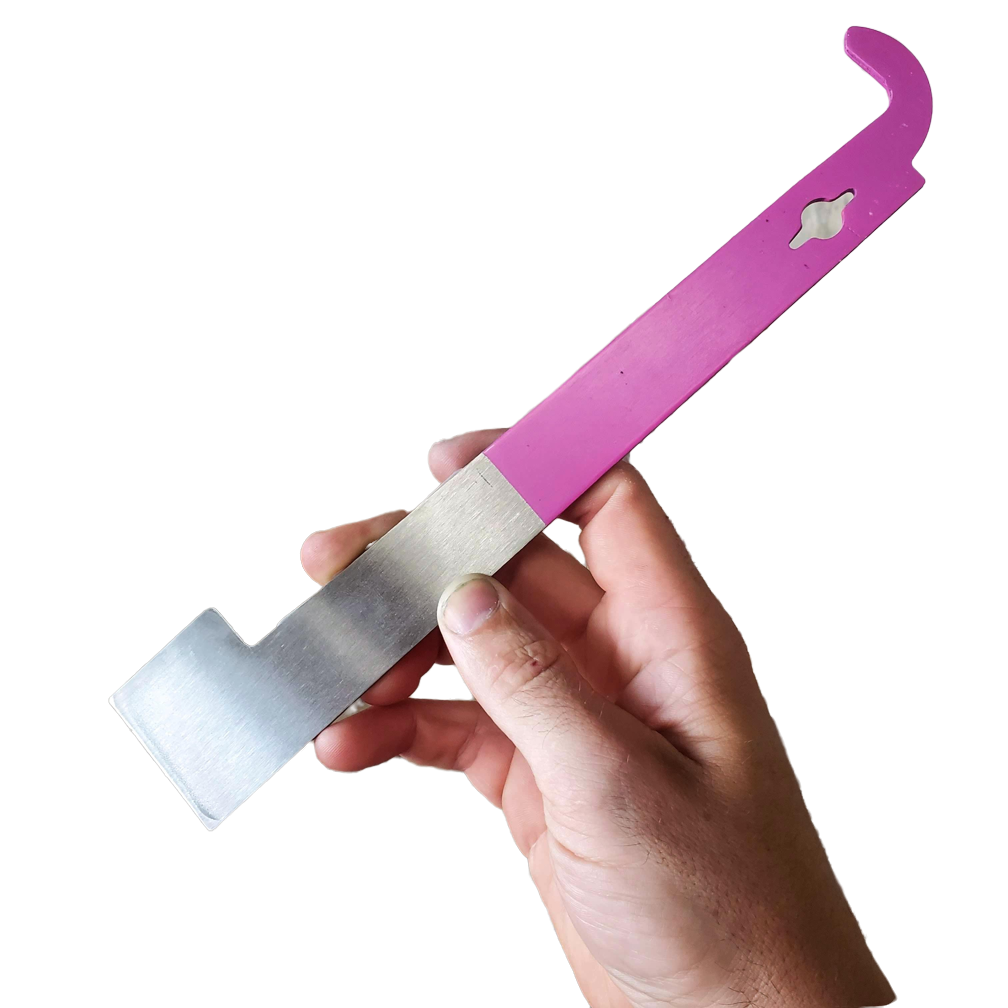 Pink Hive Tool with J Hook — Specialty Food Source