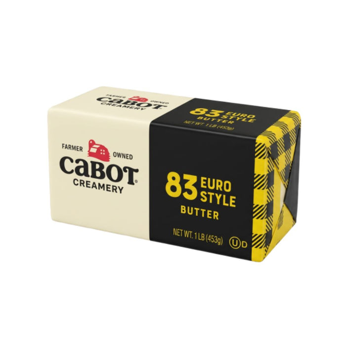 Cabot 83% Unsalted Euro Style Butter 36/1LB
