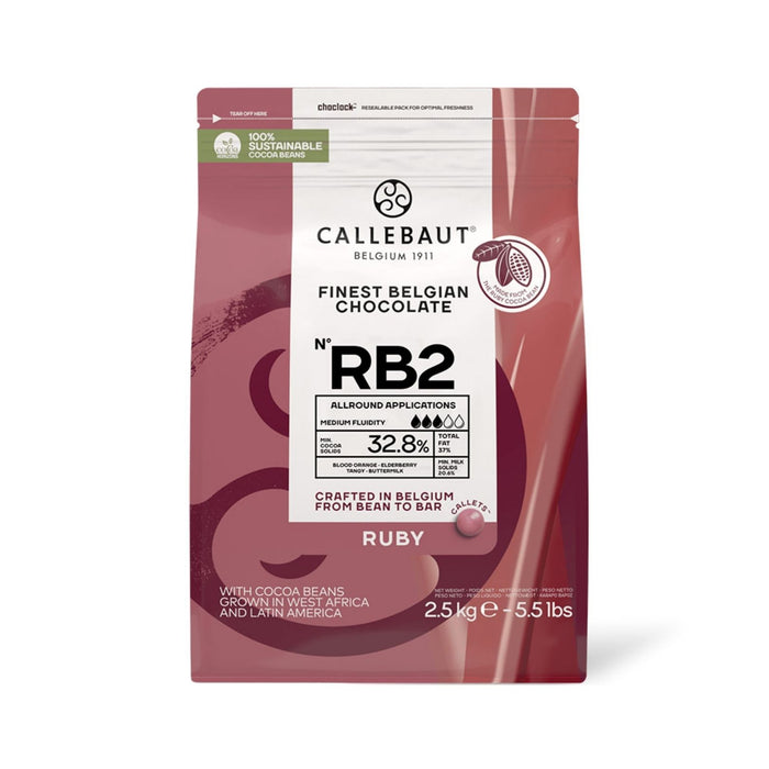 Callebaut Ruby Chocolate Callets RB2 — Naturally Pink Couverture | 2.5kg