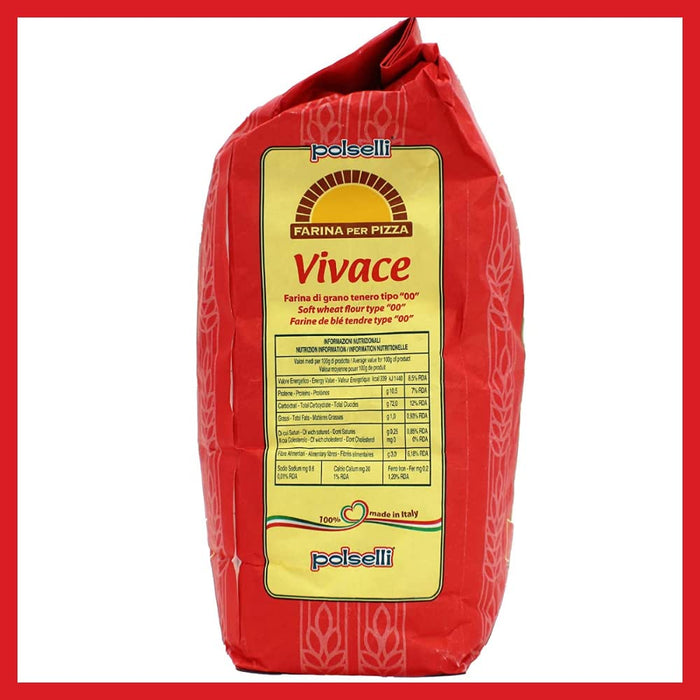 Polselli, Vivace Tipo 00 Pizza Flour, 11lb (5 kg)