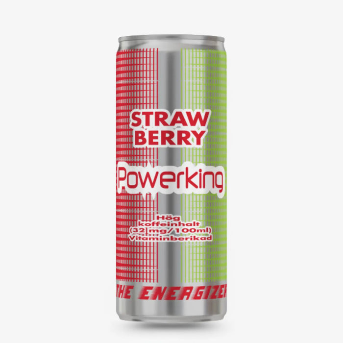 Powerking Strawberry Energy Drink – Imported Strawberry Energy Drink (Sweden)