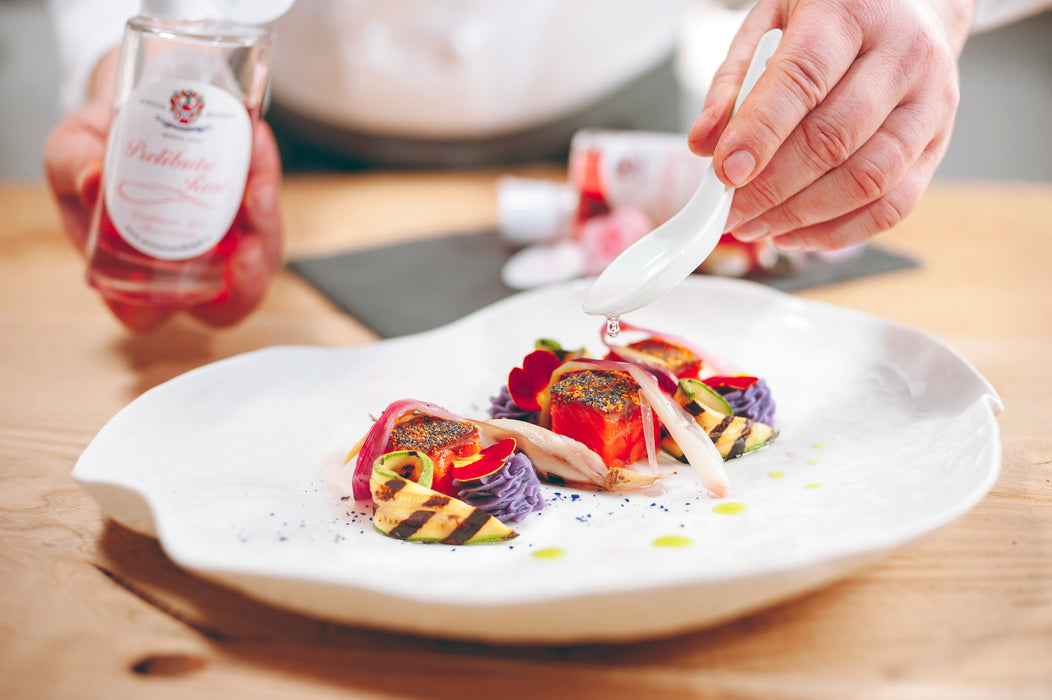 Acetaia Malpighi Prelibato Rosé Balsamic Vinegar — Pink Italian Condimento, Delicate & Fruity