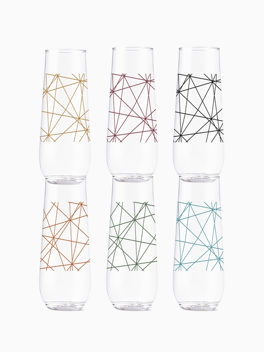 Abstract Lines - POP 9oz Flute