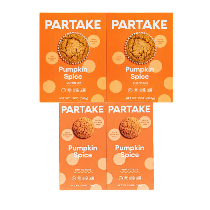 Partake Foods Pumpkin Spice Soft Baked Cookies, 5.5 Oz (Pack of 6)