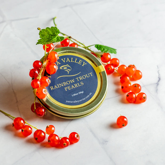 Buy Rainbow Trout Pearls – 150g of Fresh, Gourmet Caviar in 5 Tins