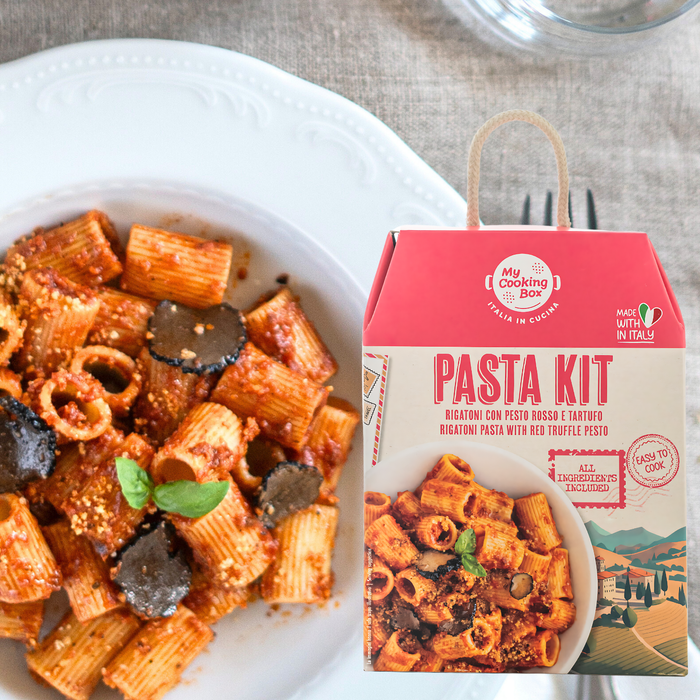 My Cooking Box, Rigatoni with Red Pesto & Truffles