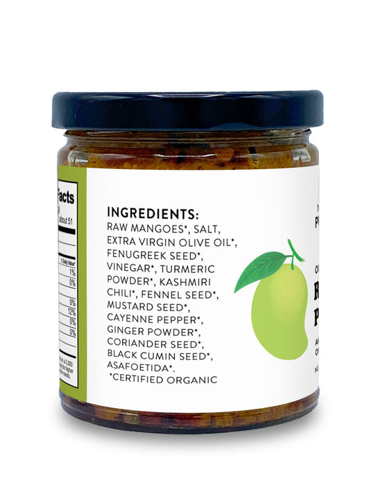 Indian Raw Mango Pickle - Limited Edition Seasonal Item - 9 oz