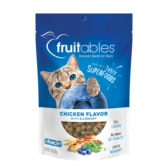 Fruitables Chicken & Blueberry Cat Treats (Pack of 10 - 2.5 Oz Each)