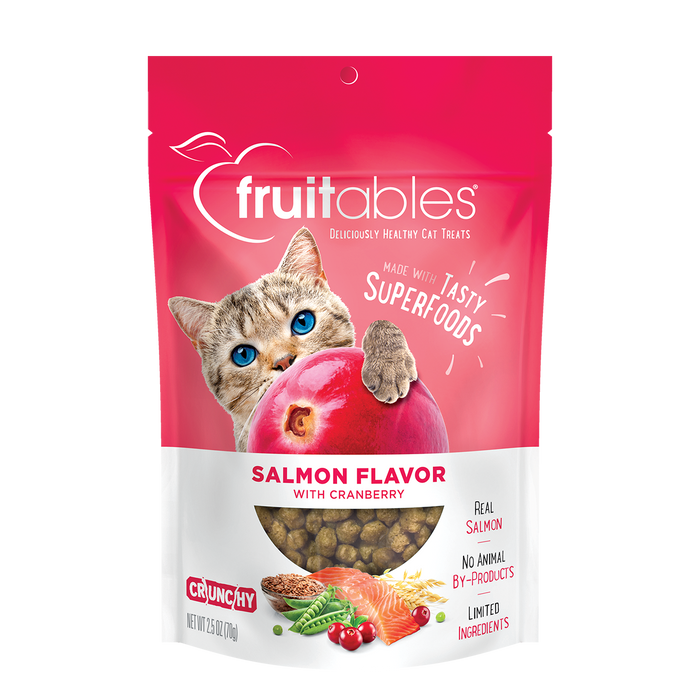 Fruitables Salmon & Cranberry Cat Treats, 2.5 Oz (Pack of 10)