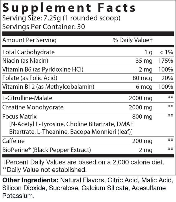 Lemonade Pre-Workout Energy Powder + Focus Boost & Hydration | Sugar Free