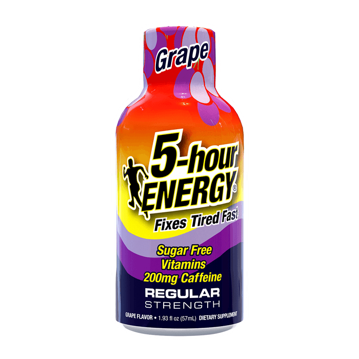 24 Pack 5-hour ENERGY Regular Strength Shots, Grape Flavor 1.93 Fl Oz