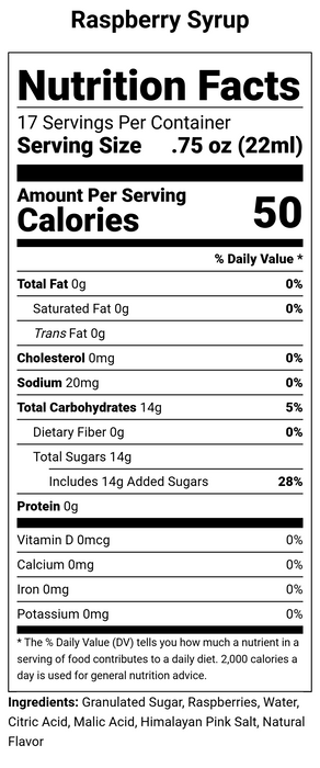 Raspberry Premium Cocktail Syrup