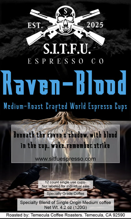 Raven-Blood Crafted Espresso 12 single serve cups
