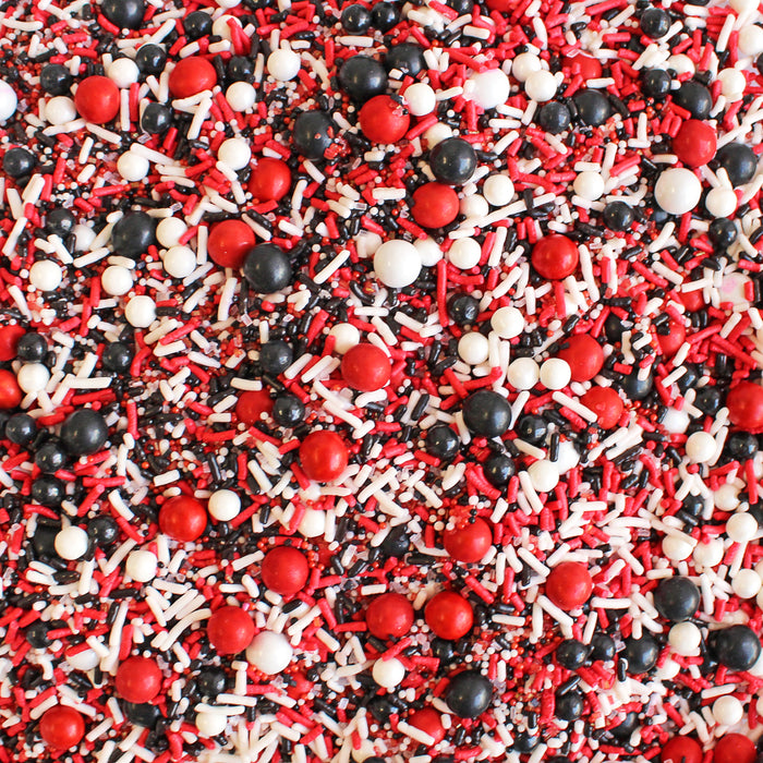 Red, Black & White Sporty Sprinkles