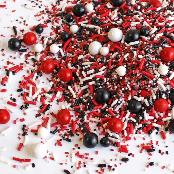 Red, Black & White Sporty Sprinkles