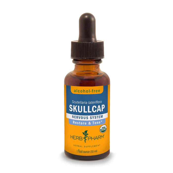 Herb Pharm Certified Organic Skullcap Extract for Nerve Support, 1 Fl Oz