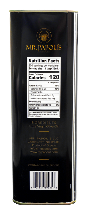 Mr. Papou's Authentic Extra Virgin Olive Oil Family Tin