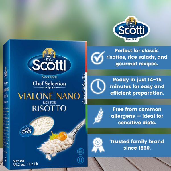 Riso Scotti, Vialone Rice “Nano Rice” 2.2 lb (1 kg)