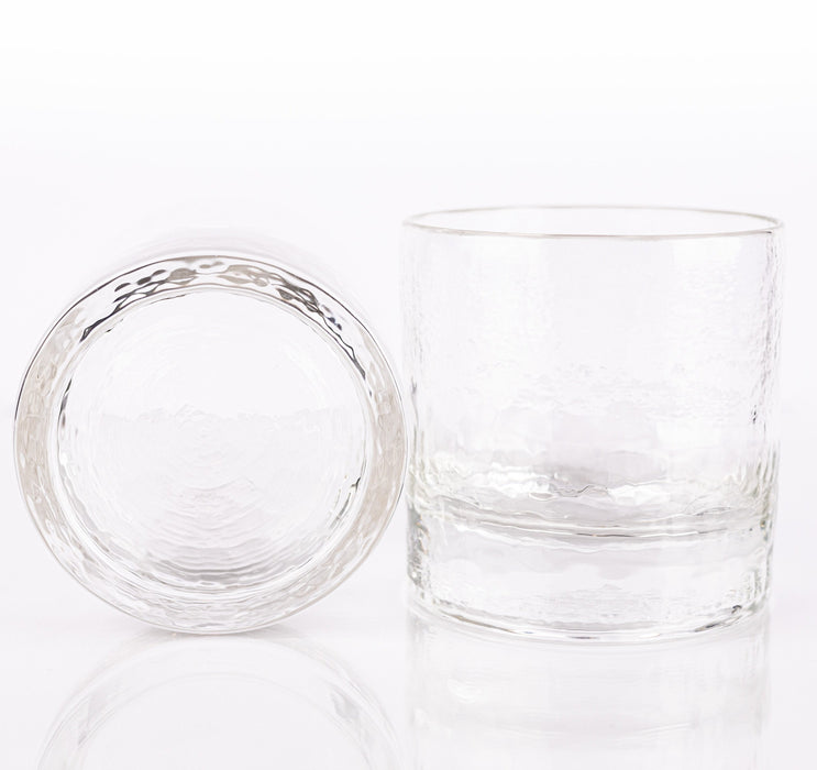 Handblown Crystal Rocks Glasses | Made in USA | Set of 2