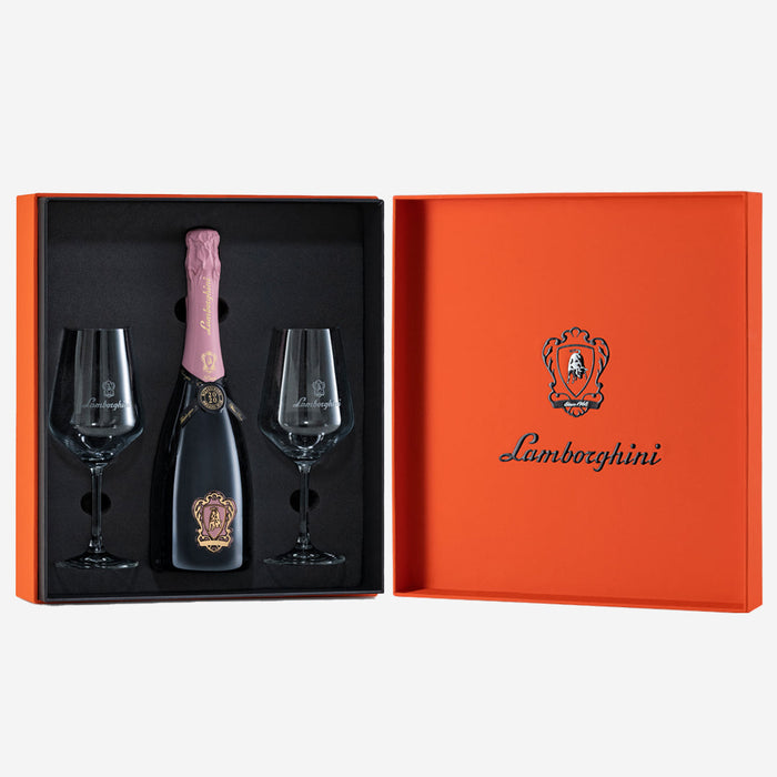 Lamborghini Rosè "The Legend" with Gift Set & Wine Glasses