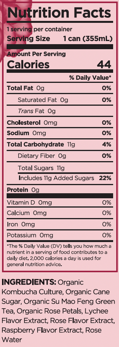 Rose Petal & Lychee Kombucha