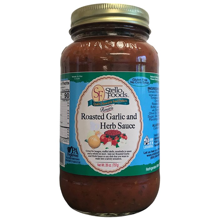 Stello Foods - Rosie's Roasted Garlic and Herb Sauce 26 oz