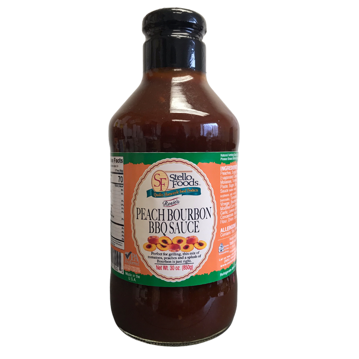Stello Foods - Rosie's Peach Bourbon BBQ Sauce 30 oz