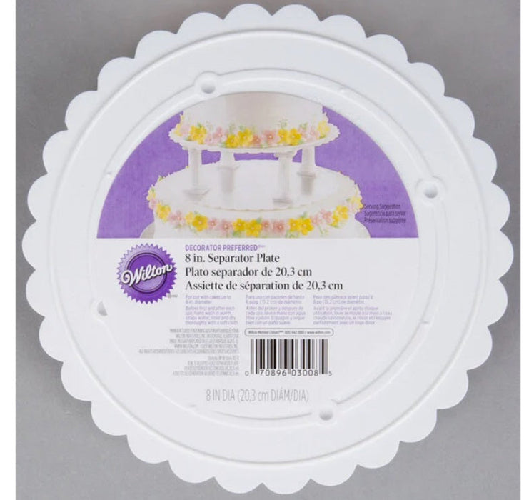 Wilton,  Decorator Preferred Round Scalloped Edge Cake Separator Plates, 6" to 14"