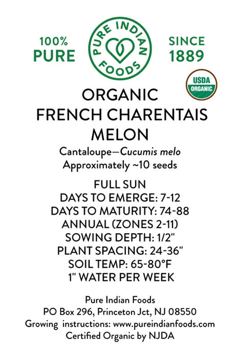 Organic French Charentais Melon Seeds