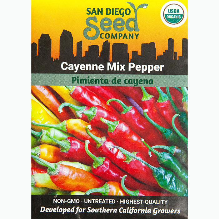 Cayenne Mix Hot Pepper Seeds (Organic)