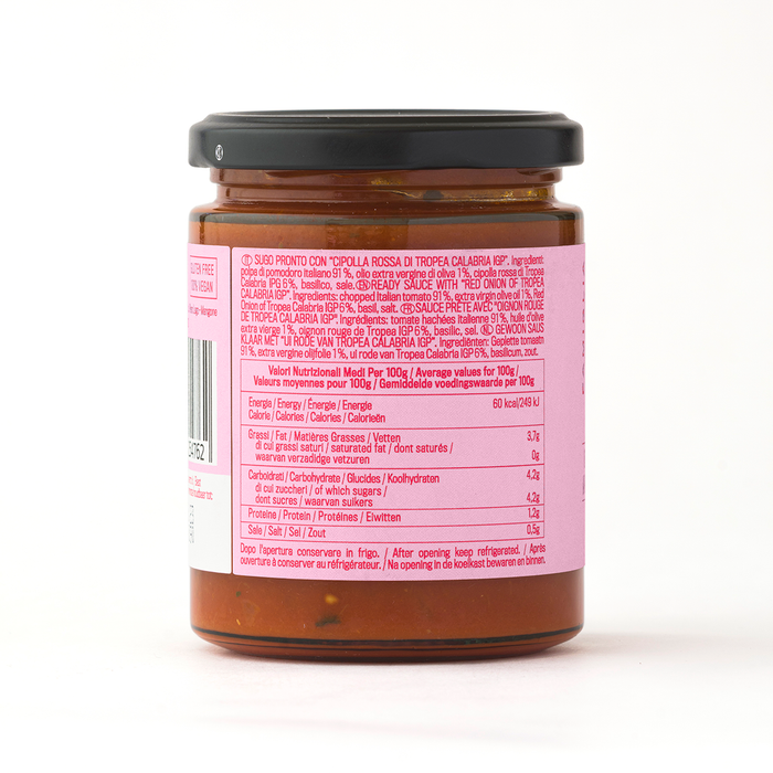 Famiglia Crispino Tropea Red Onion Pasta Sauce — IGP Certified Italian