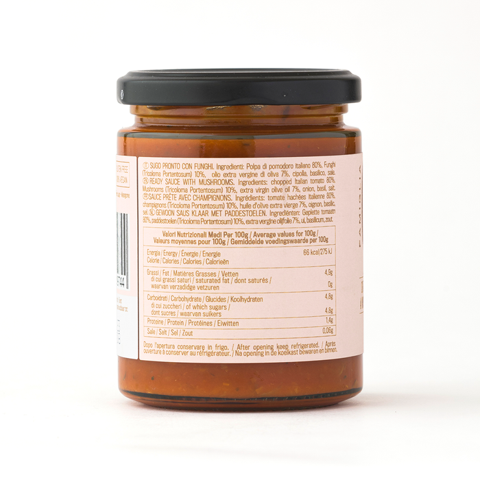 Famiglia Crispino Wild Mushroom Pasta Sauce — Ready-Made Italian Funghi