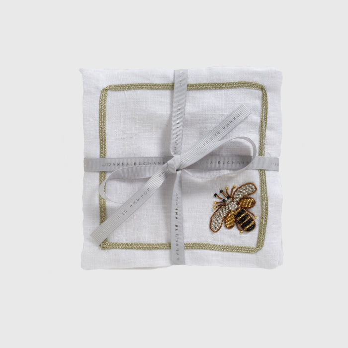 Stripey bee cocktail napkins